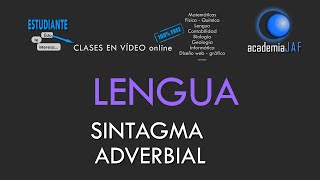 El Sintagma Adverbial  Análisis sintáctico Lengua Española sintaxis  academia JAF [upl. by Llehcsreh637]