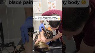 CRACKS ASMR Crack this shoulder blade pain right outta my body 😫 kingofcracks chiropractor [upl. by Steinke]