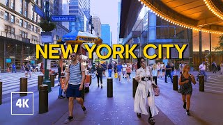 4k New York City Walk  Summer in Manhattan NYC [upl. by Landers]