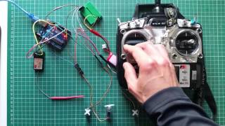 Part 1  Testing Servos  RC Hexapod Walker 3 servo simple with Flysky FST6 amp Arduino Uno [upl. by Eudosia]