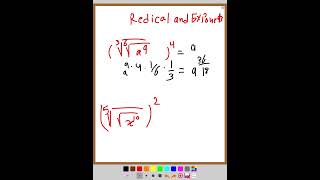 Radical and exponentsاولمبيادالرياضيات maths shortvideo [upl. by Nenad766]