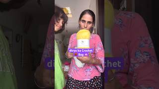 आज बेटी ने क्रोचेट से कमाल की चीज़ बनाई😲 How to make crochet mobile bag step by step shorts [upl. by Sherlock]