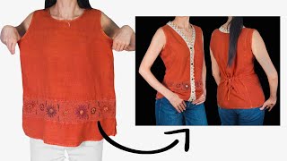 Best sewing trick  how to downsize a blouse to fit you perfectly Miarti 🧵✂️ [upl. by Niatsirt525]