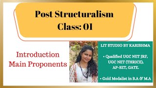 Post Structuralism Introduction class 01 ugcnetjrf english englishliterature literarytheory [upl. by Mad]