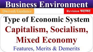 economic system capitalism socialism and mixed economy economic system business environment [upl. by Idette]