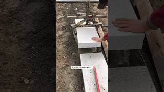 Skill worker patio stone skills tiktok trend skill concrete construction craftman granite [upl. by Ahsaelat]