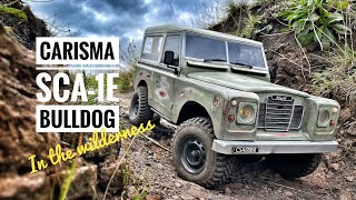 Carisma SCA1E Bulldog In the wilderness Land Rover Series 3 RC Crawler Scale RC [upl. by Dnalra]