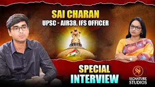 SAI CHARAN REDDY  IFS  AIR38  FULL INTERVIEW  JOURNALIST ANJALI  Signature Studios [upl. by Skelly]