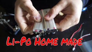 LiPo battery home made assembling two lipo cell [upl. by Anastasius882]