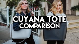 CUYANA TOTE COMPARISON  WHAT FITS  Blondes amp Bagels [upl. by Antonetta953]