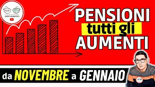 ✅ PENSIONI ➜ TUTTI GLI AUMENTI dei PROSSIMI MESI 📈 MAXI CEDOLINI da NOVEMBRE 2023 a GENNAIO 2024 [upl. by Clute229]