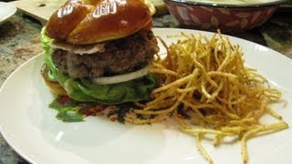 Ribeye Burgers stuffed with BourbonBraised Bacon [upl. by Feodore]