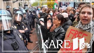 Police arrest dozens of proPalestinian protesters at Columbia including congresswomans daughter [upl. by Freddie]