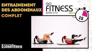 Entrainement des ABDOMINAUX  15 Minutes  GoFitness ABS® Édition 12 [upl. by Vladimir]