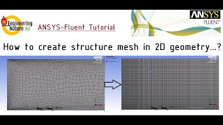 ANSYSFluent Tutorial  How to create structure mesh for 2D geometry [upl. by Lahey634]