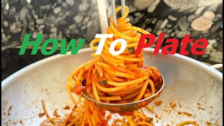 How you plate spaghetti in Italy using tongs pinza cuoco [upl. by Siravrat]