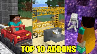 TOP 10 Addons Para Minecraft Bedrock MCPE [upl. by Christan]