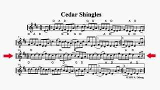 Cedar Shingles  playalong sheet music by Anne Delong [upl. by Atik]