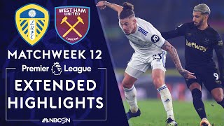 Leeds United v West Ham  PREMIER LEAGUE HIGHLIGHTS  12112020  NBC Sports [upl. by Farra]