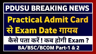 BABSCBCOM Practical Admit Card se exam date gayab 🙄  PDUSU Updates [upl. by Enirroc]