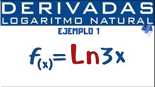 Derivada de logaritmo natural  Ejemplo 1 [upl. by Farkas563]