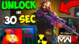 How to still UNLOCK the MW3 ☢️NUKE SKIN☢️ MELTDOWN in just 30 SECONDS 100 Nuke Completion GLITCH [upl. by Eniaj]