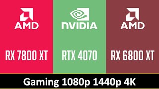 RX 7800 XT vs RTX 4070 vs RX 6800 XT [upl. by Aker]