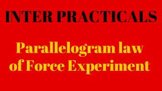 Physics Practical Parallelogram law of Force Experiment video [upl. by Nahtaoj]