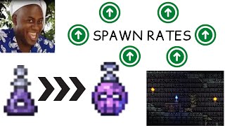 4 quickest ways to increase spawn rate  bonus method in terraria [upl. by Alano174]