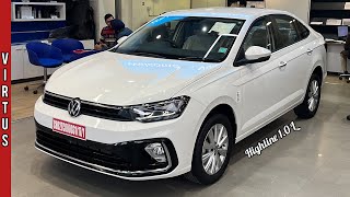 New Volkswagen Virtus 2024 🔥 Highline 10L MT  1342L  White Colour  Detailed Walkaround Review [upl. by Wenda]