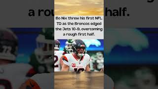 Bo Nix Throws First NFL TD as Broncos Edge Jets 10 9 shorts jets nfl 2024 shorts [upl. by Hazaki83]