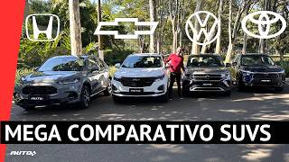 MEGA COMPARATIVO Corolla Cross x Taos x ZRV x Equinox qual o melhor rival do Compass [upl. by Werda]