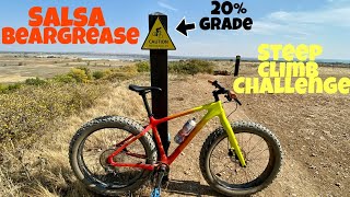 Salsa Beargrease 2021  Steep 20 Fat Bike Climb Challenge  How does it perform [upl. by Ynnhoj]