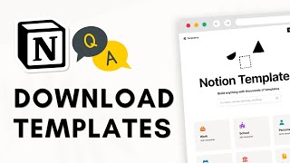 How to Download amp Import Notion Templates   Free Template [upl. by Aitram]