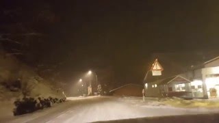 Autofahrt durch den verschneiten Thüringer Wald  Schneefall 16012016 [upl. by Arimat803]