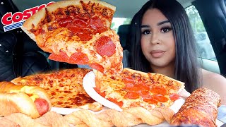 ASMR COSTCO FOOD COURT EATING HOT DOG PIZZA amp CHICKEN BAKE MUKBANG EATING SOUNDS [upl. by Adnilram]