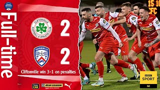 HIGHLIGHTS  Cliftonville 22 Coleraine 31 on penalties [upl. by Nolyak]