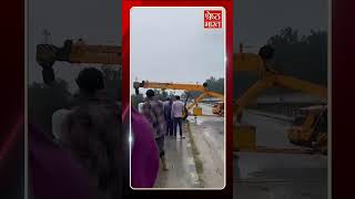 BIJNOR में कोटावाली नदी का जलस्तर अचानक बढ़ने से ROADWAYS बस तेज बहाव में फंस गई  shreshthbharattv [upl. by Georgena]