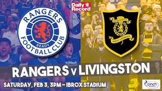 Rangers v Livingston live stream TV and kick off details for Ibrox clash [upl. by Uhthna]