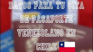 Tips Para tú Cita de pasaporte VENEZOLANO en CHILE [upl. by Merras268]