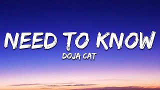 Doja Cat  Need To Know Lyrics [upl. by Agata343]