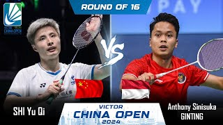 ⚪LIVE SCORE  SHI Yu Qi CHN vs Anthony Sinisuka GINTING INA  China Open 2024 Badminton [upl. by Anelhtak]