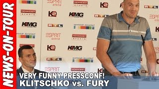 Wladimir Klitschko vs Tyson Fury Trash talk Robotic bore old Man with Botox and Grey Hair [upl. by Eemaj]