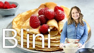 How to Make Real Russian Blini  Russian Crepes [upl. by Assenar]