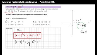 Zad 20 Geometria analityczna Równanie okręgu [upl. by Agosto]