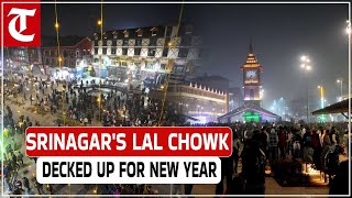 Srinagars Lal Chowk all decked up for New Year celebrations [upl. by Aivizt]