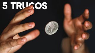 5 TRUCOS CON MONEDAS FÁCILES DE HACER [upl. by Philine703]