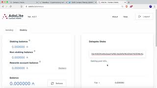 ADA Lite  A simple web wallet for Cardano [upl. by Emanuele]