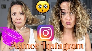 TEST ASTUCE INSTAGRAM  se boucler les cheveux avec une passoire [upl. by Jepson]