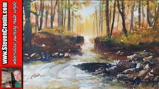 Learn To Paint a Simple River Scene [upl. by Freyah]